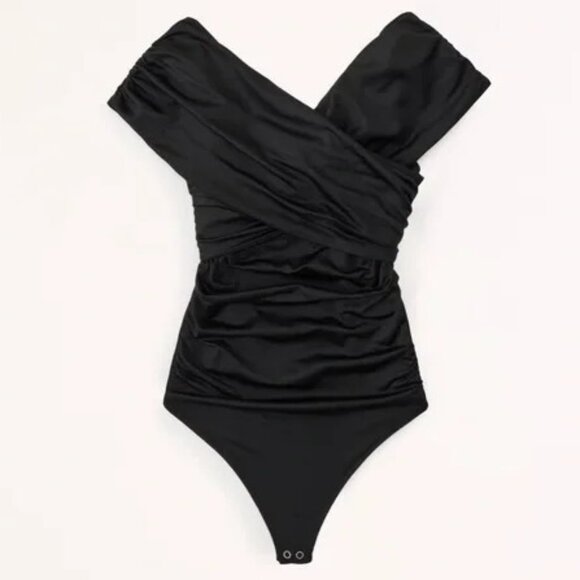 Abercrombie & Fitch Tops - Abercrombie & Fitch Women's Black Sleek Seamless Wrap‎ swimsuit - Size S Small